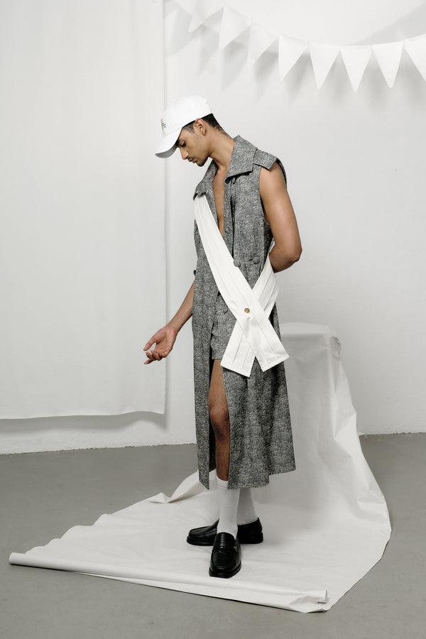 Melange Military Vest