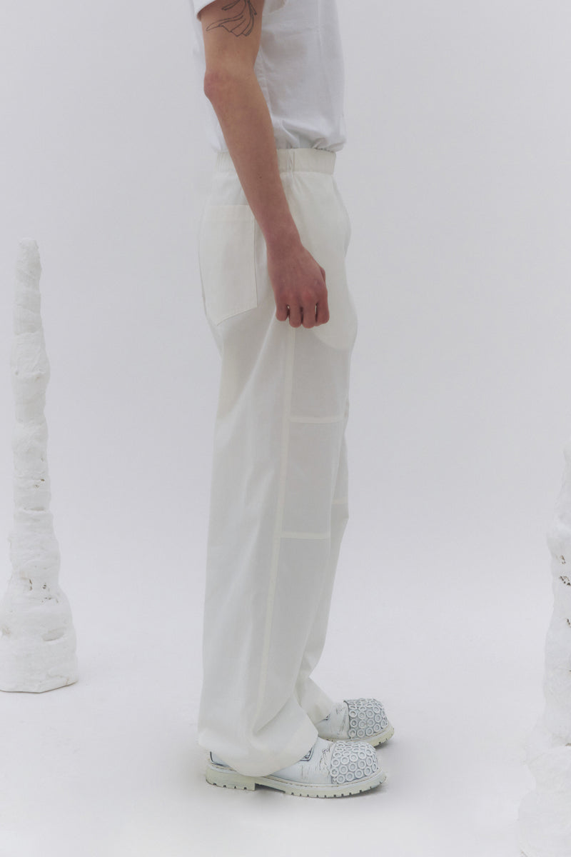 White Workwear Pants